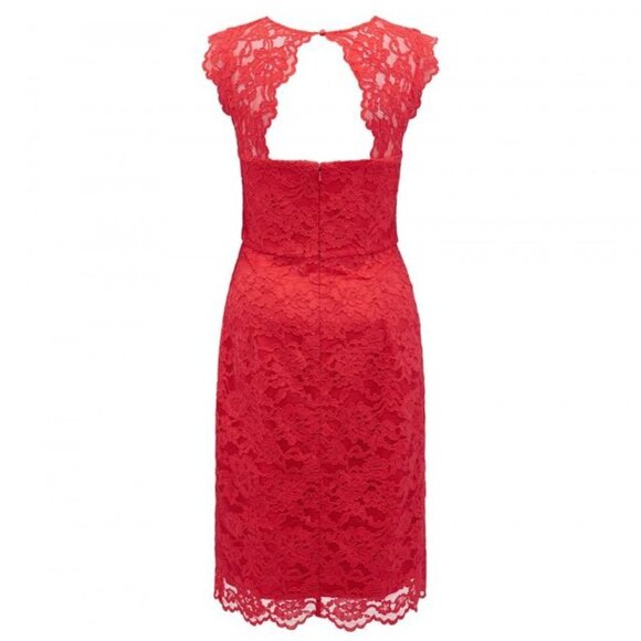NWT Ever New Red Woven Lace Zena Wrap Dress in Sahara  Red size 2 - Picture 3 of 16